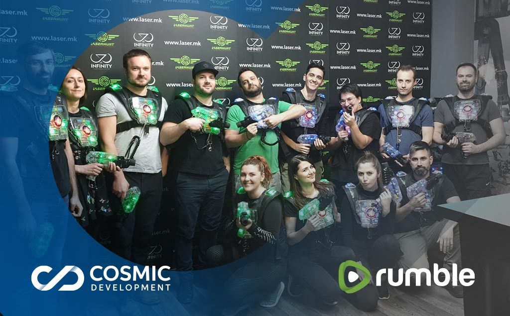 video content rumble team at laser tag