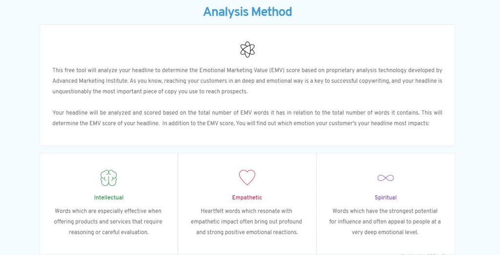 EMV Headline Analyzer Free Writing Tools