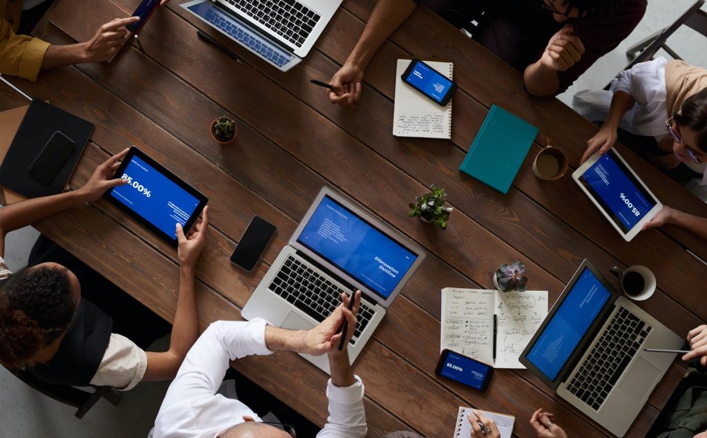 meeting for tax calculations on outsourcing technology
