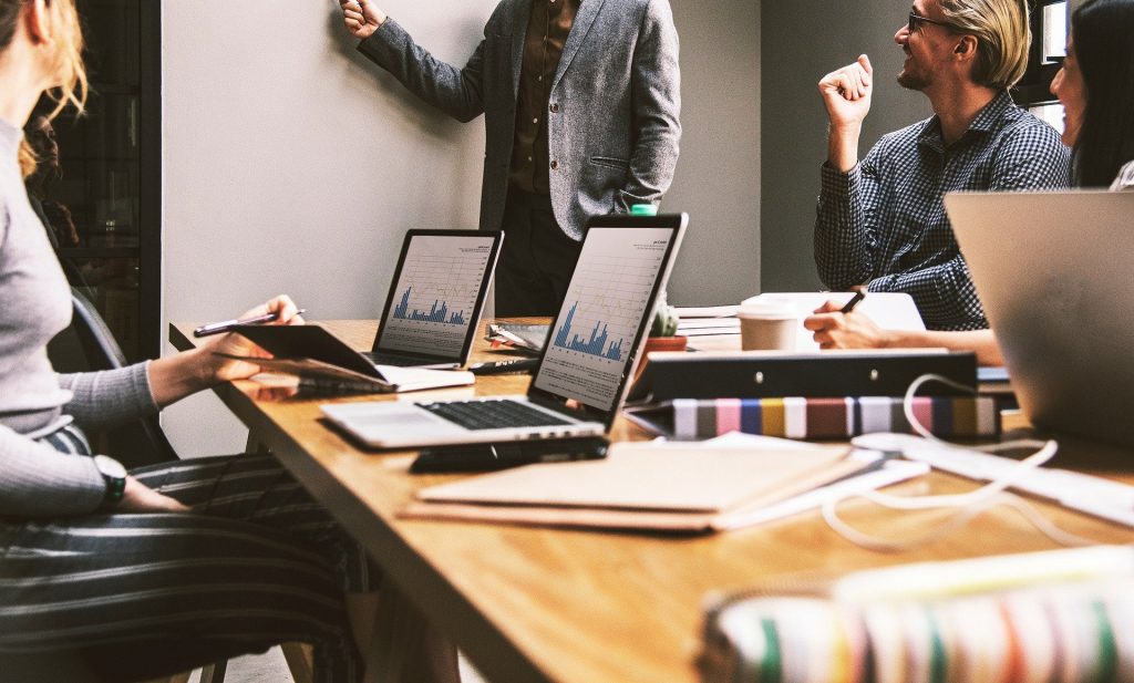 In-house team working in a office